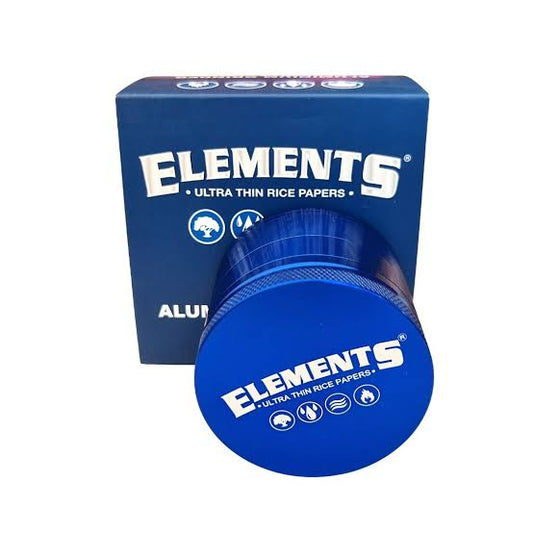 Elements Alluminium 4pc Grinder 56mm Blue